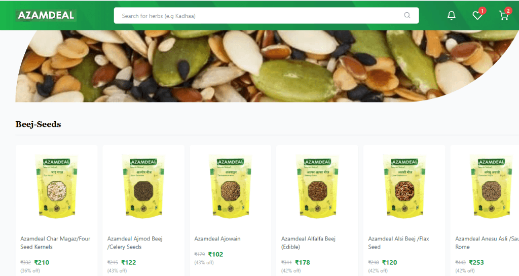 2. Category Product Listing