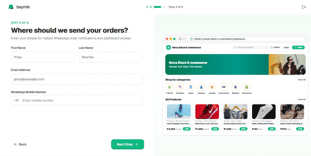 4. Step 3: Seller Setup & Notifications