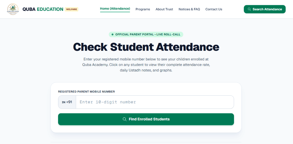 5. Official Parent Attendance Portal